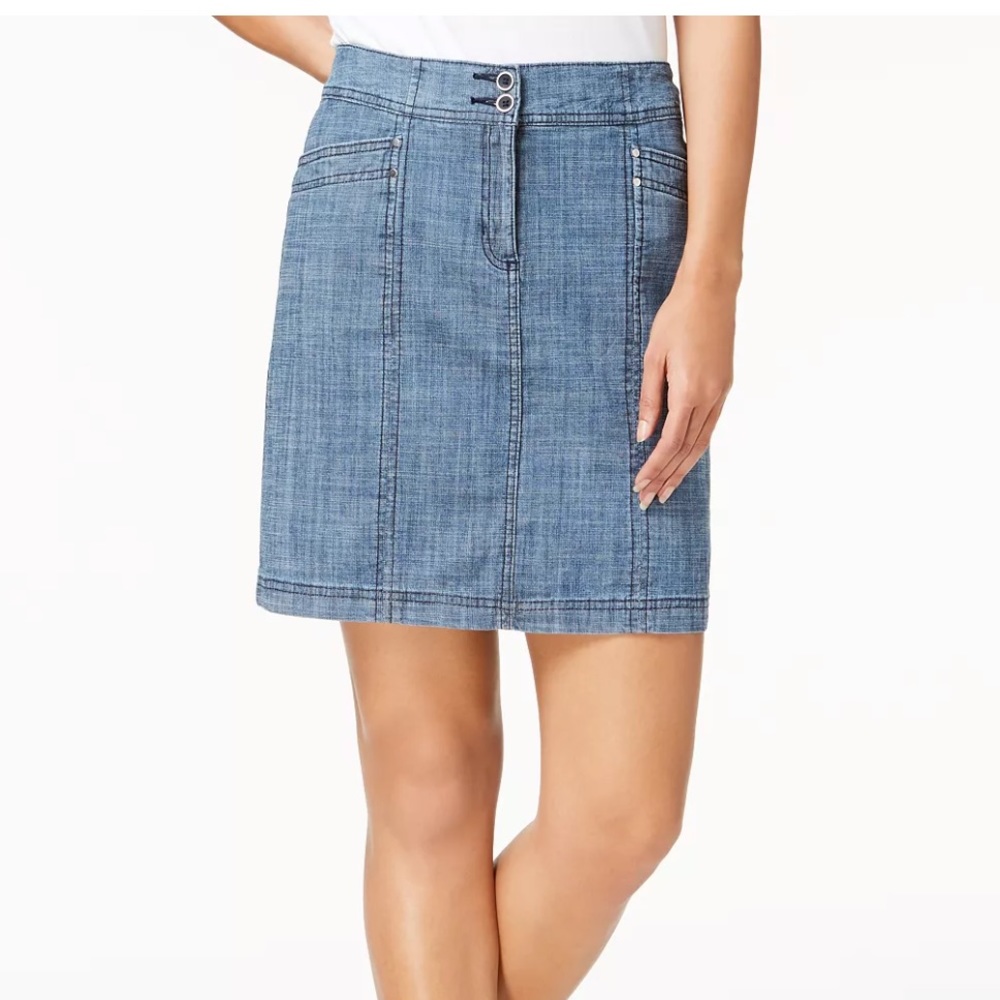 Karen Scott - Blue Denim (Light Wash) Skort 24W Size (Women)